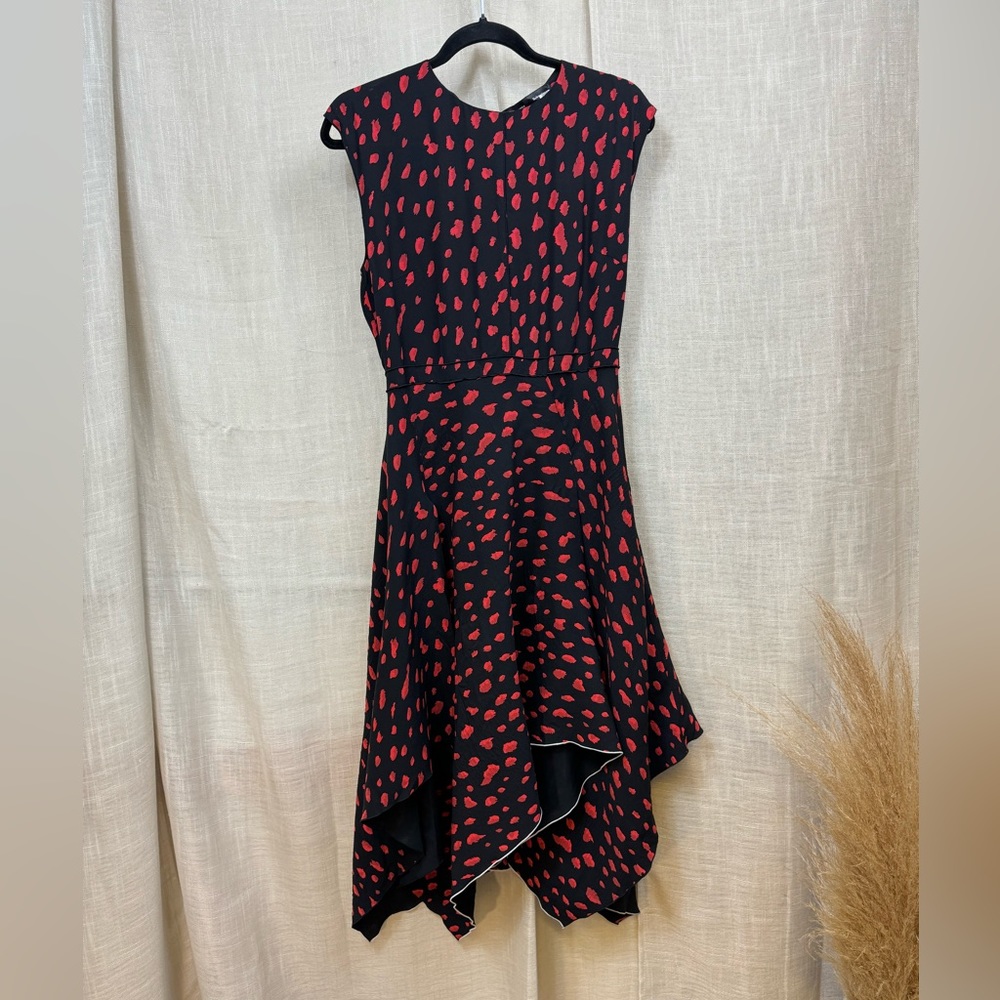 Proenza Schouler Red Leopard Georgette Dress in Size 6 - Picture 5 of 11